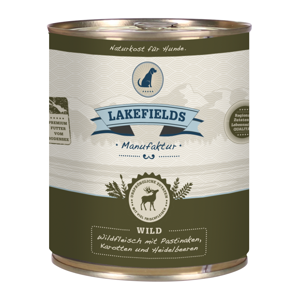 Lakefields Nassfutter für Hunde Wild 800 g I futterhütte Leipzig